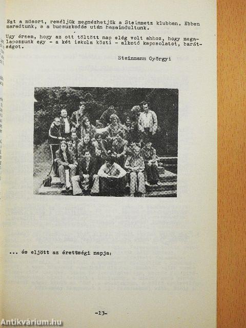 Steinmetz Gimnázium Évkönyv 1977-1978