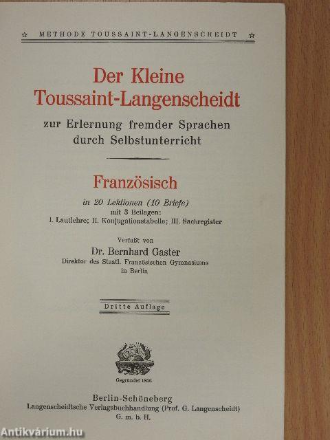 Der Kleine Toussaint-Langenscheidt - Französisch (gótbetűs)