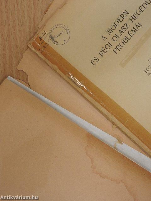 A modern és régi olasz hegedű problémái (rossz állapotú)
