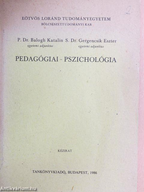 Pedagógiai-pszichológia 