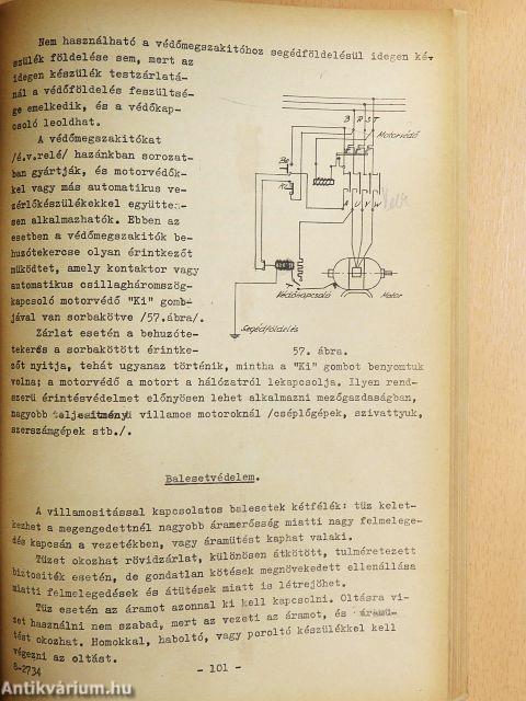 Villamos gépek üzemeltetése és az energiaellátás a mezőgazdaságban 