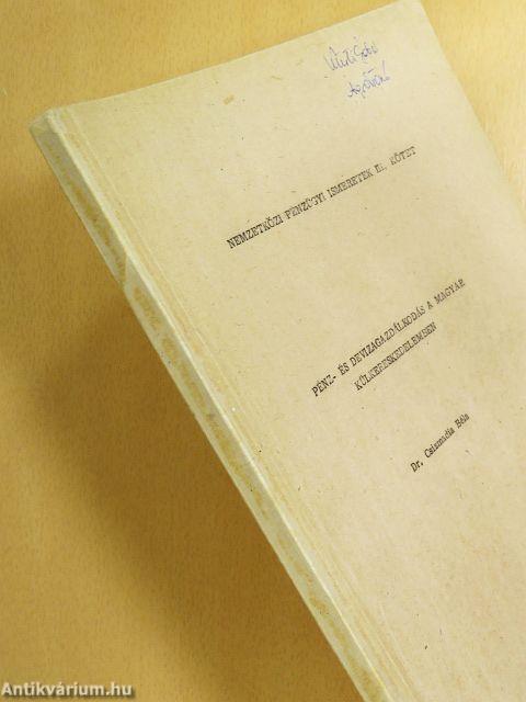 Nemzetközi pénzügyi ismeretek III.