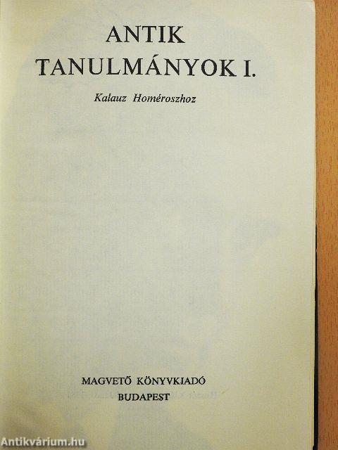 Antik tanulmányok I-II.