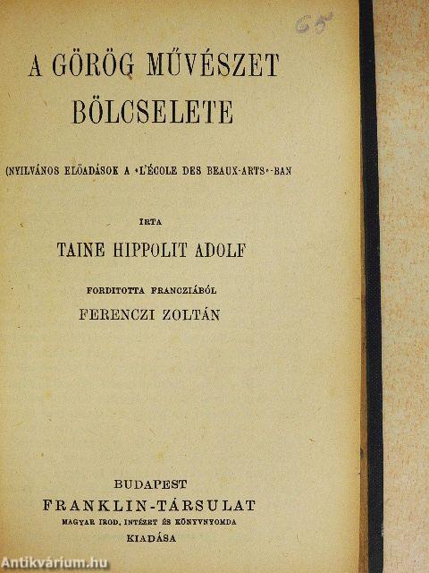 A görög művészet bölcselete