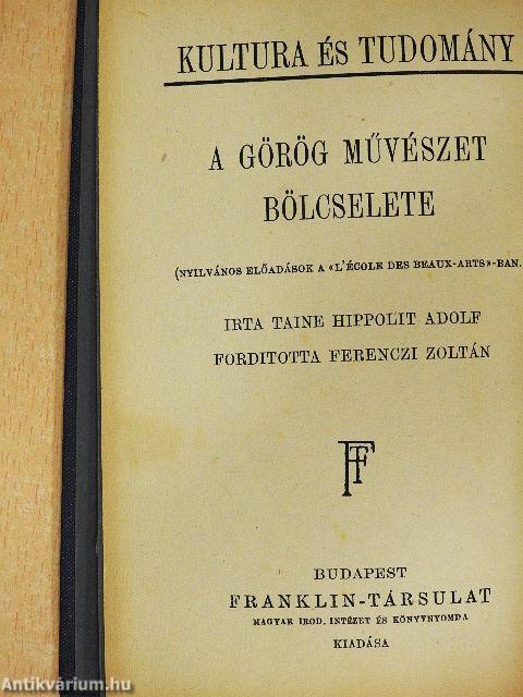 A görög művészet bölcselete