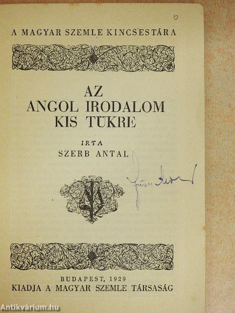 Az angol irodalom kis tükre