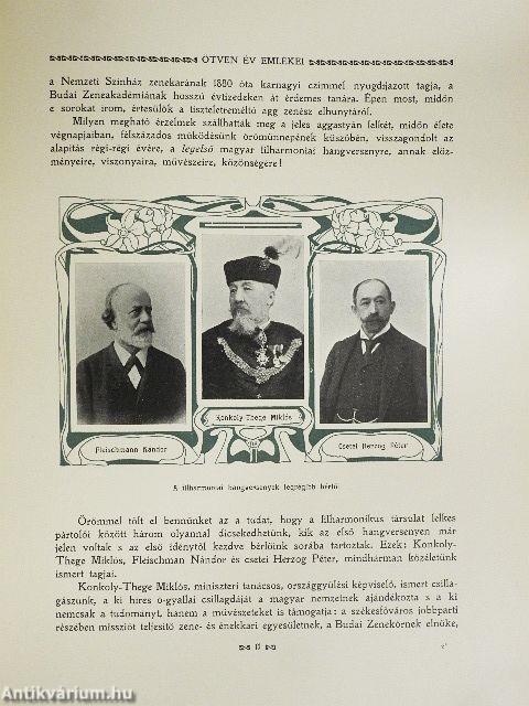 A Filharmoniai Társaság multja és jelene 1853-1903