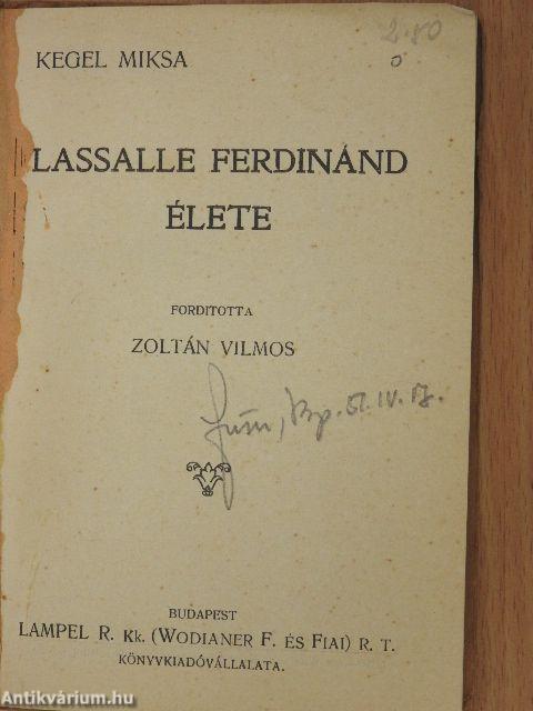 Lassalle Ferdinánd élete