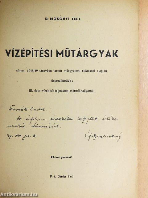 Vízépítési műtárgyak