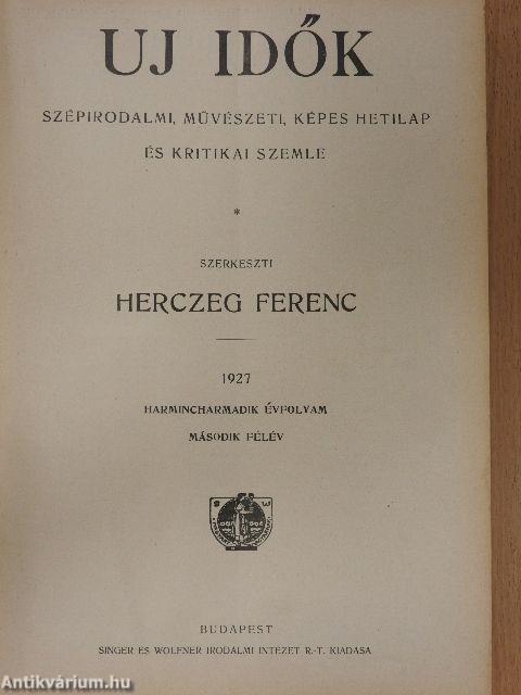 Uj Idők 1927. (nem teljes évfolyam)
