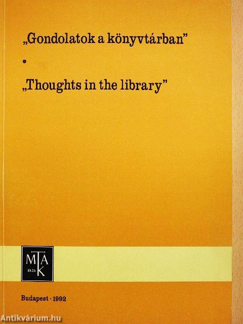"Gondolatok a könyvtárban"