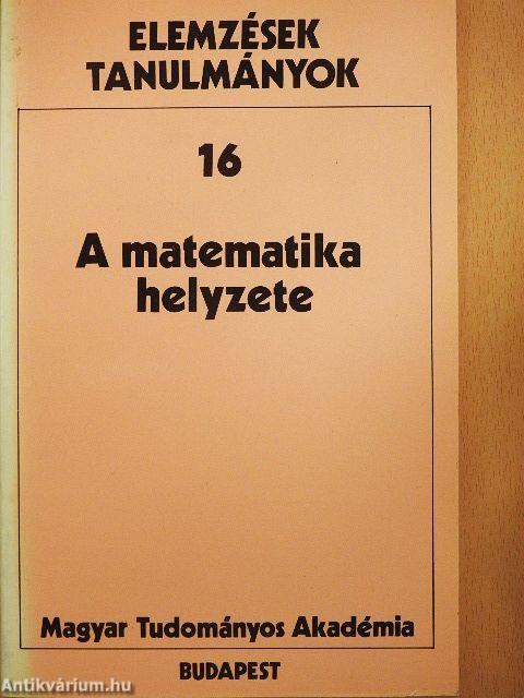 A matematika helyzete
