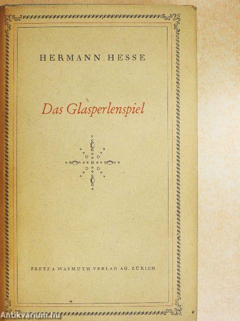 Das Glasperlenspiel I-II.