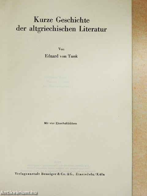 Kurze Geschichte der altgriechischen Literatur