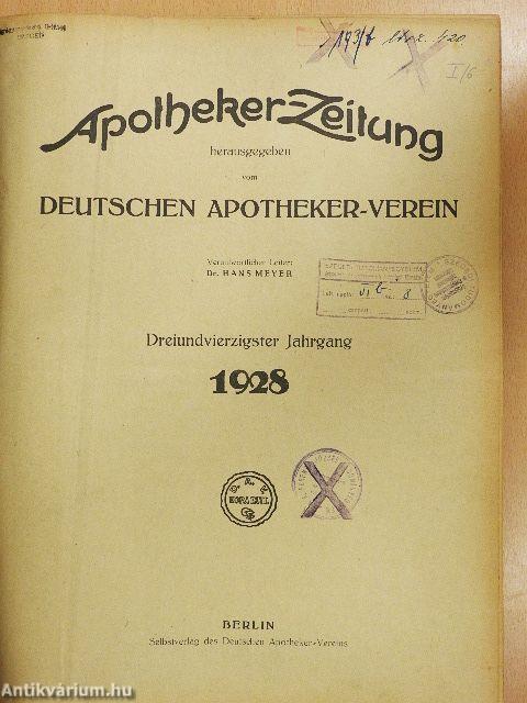 Apotheker-Zeitung 1928 január-június (fél évfolyam)/Nachrichtenblatt 1928 január-június