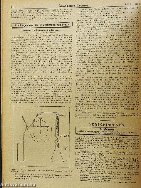 Apotheker-Zeitung 1928 január-június (fél évfolyam)/Nachrichtenblatt 1928 január-június