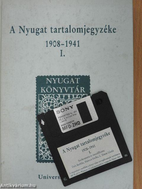A Nyugat tartalomjegyzéke 1908-1941 I. - Floppy lemezzel