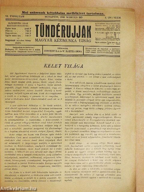 Tündérujjak 1930. március