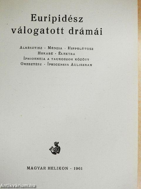 Euripidész válogatott drámái