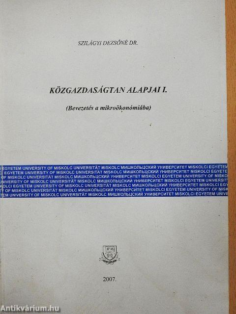 Közgazdaságtan alapjai I.