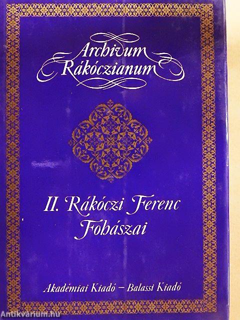 II. Rákóczi Ferenc Fohászai