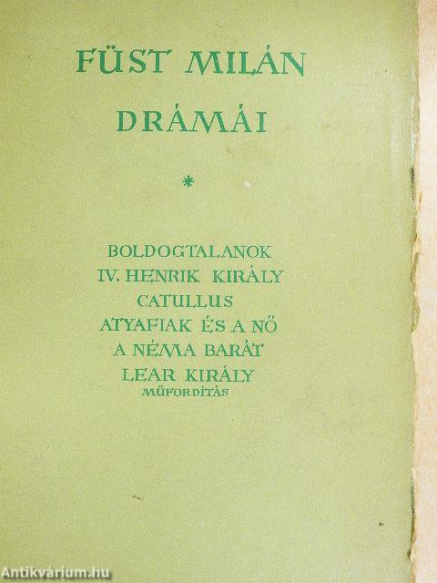 Füst Milán drámái