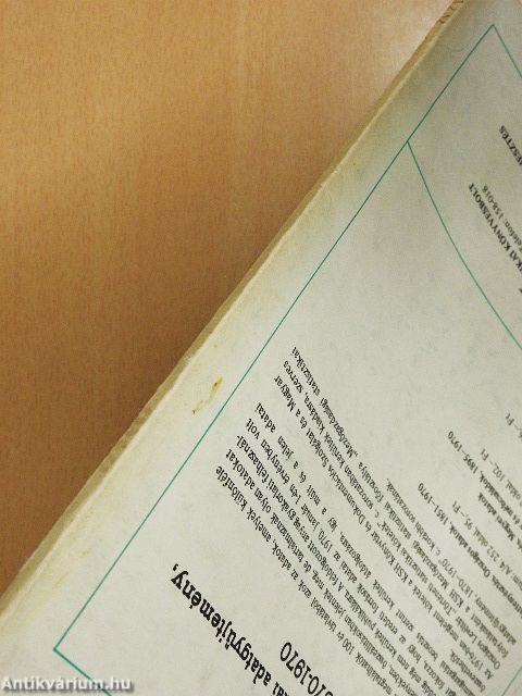 Mezőgazdasági adatok 1976/3.