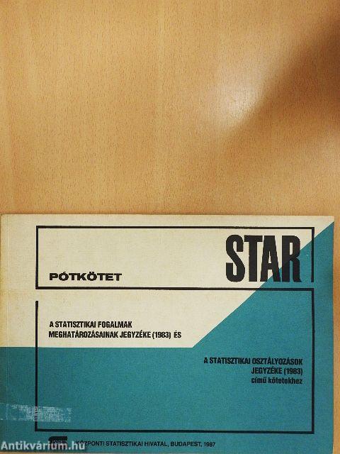 Pótkötet a statisztikai fogalmak meghatározásának jegyzéke (1983) és a statisztikai osztályozások jegyzéke (1983) című kötetekhez