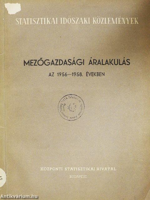 Mezőgazdasági áralakulás