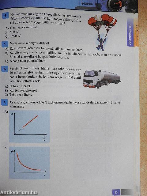 Színes érettségi feladatsorok fizikából