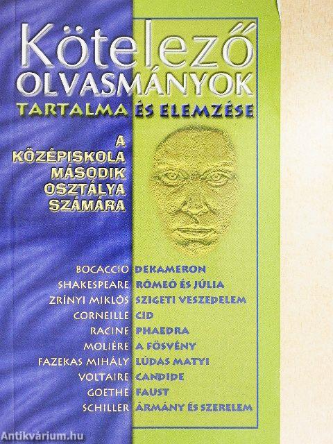 Kötelező olvasmányok tartalma és elemzése a középiskola második osztálya számára