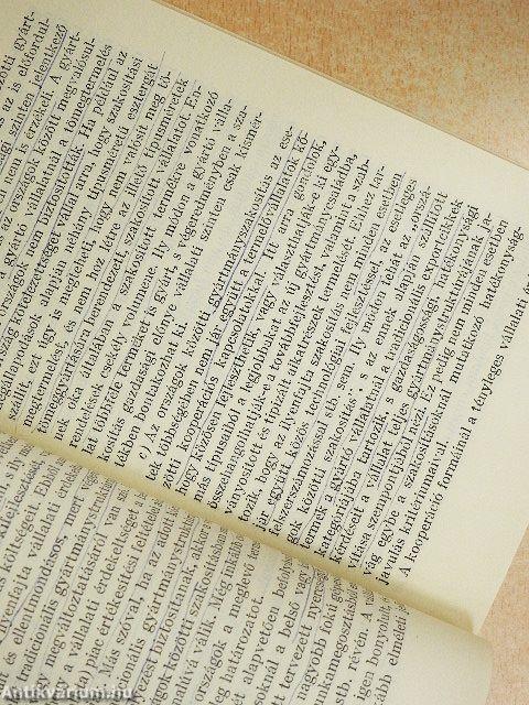 A KGST termelési integráció közgazdasági kérdései