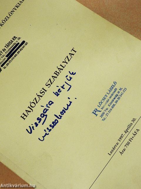 Hajózási szabályzat