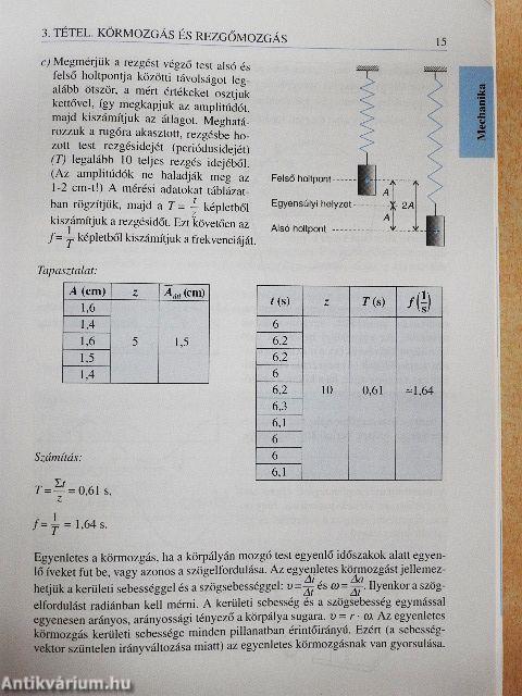 Fizika szóbeli tételek