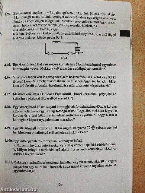 Fizikai feladatok gyűjteménye I.