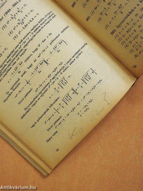 Algebrai feladatok gyűjteménye II.