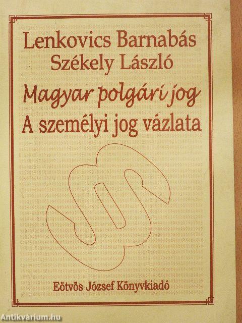 Magyar polgári jog - A személyi jog vázlata