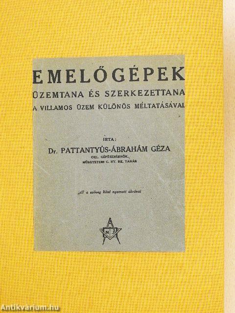 Emelőgépek üzemtana és szerkezettana