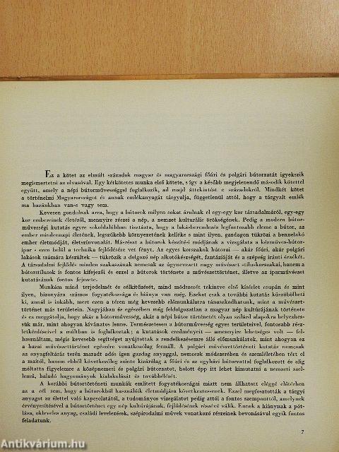 Régi magyar bútorok I.