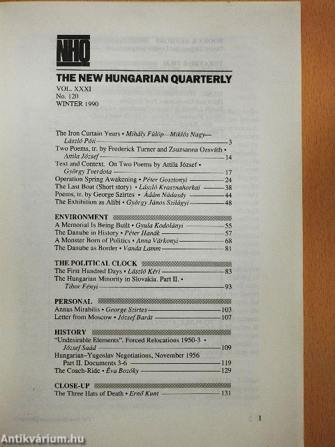The New Hungarian Quarterly Winter 1990