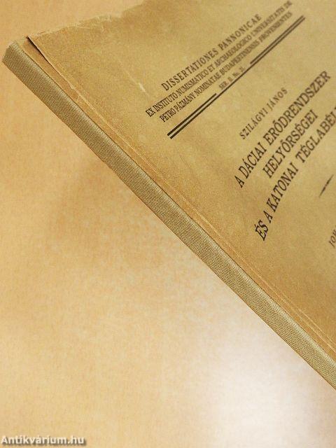 A dáciai erődrendszer helyőrségei és a katonai téglabélyegek