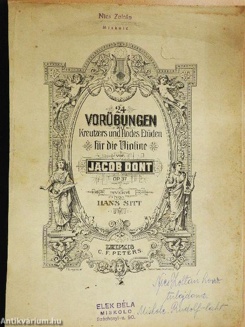 24 Vorübungen zu Kreutzers und Rodes Etüden für die Violine