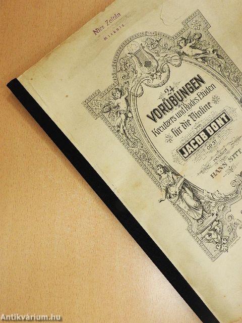 24 Vorübungen zu Kreutzers und Rodes Etüden für die Violine