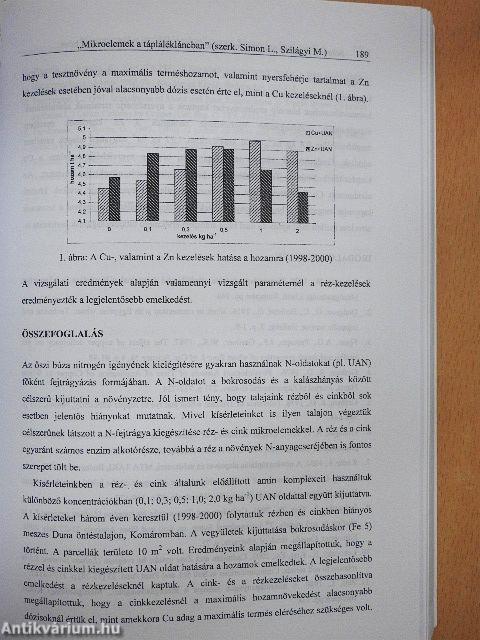 Mikroelemek a táplálékláncban