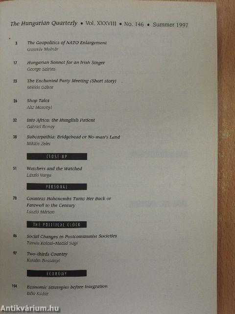 The Hungarian Quarterly Summer 1997