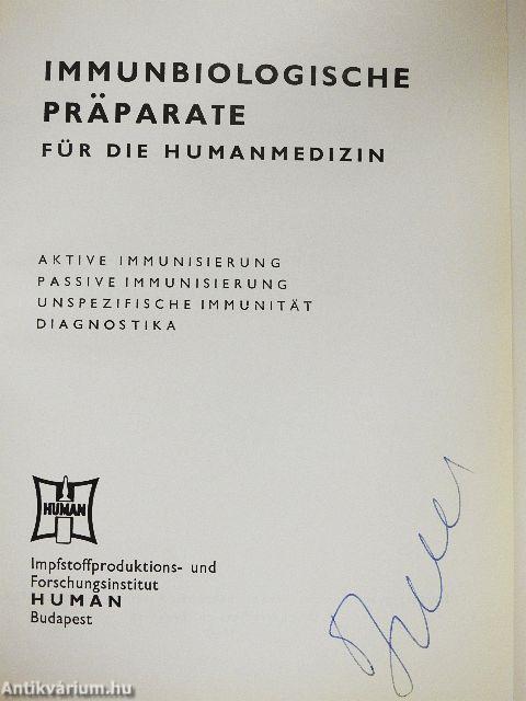 Immunbiologische präparate für die humanmedizin