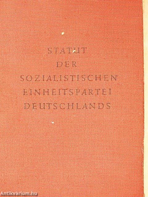 Statut der Sozialistischen Einheitspartei Deutschlands
