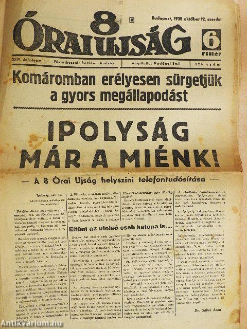 8 Órai Ujság 1938. október 12.