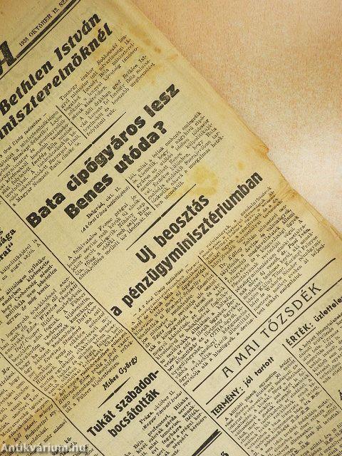 8 Órai Ujság 1938. október 12.