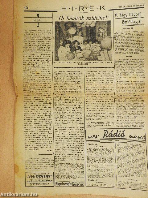 8 Órai Ujság 1938. október 12.